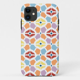 Colourful diamonds ikat geometric iPhone 11 case