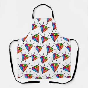 Colourful diamonds pattern apron