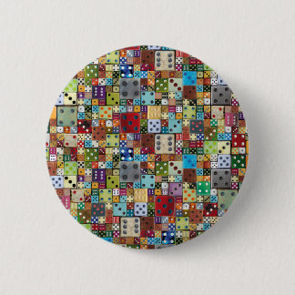 Colourful Dice 2 Inch Round Button