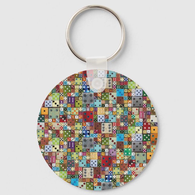 Colourful Dice Keychain (Front)