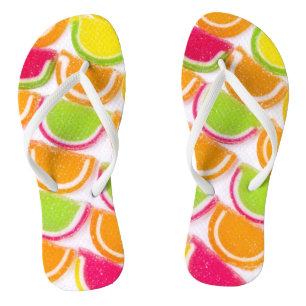 Colourful Different Jelly Candy Flip Flops