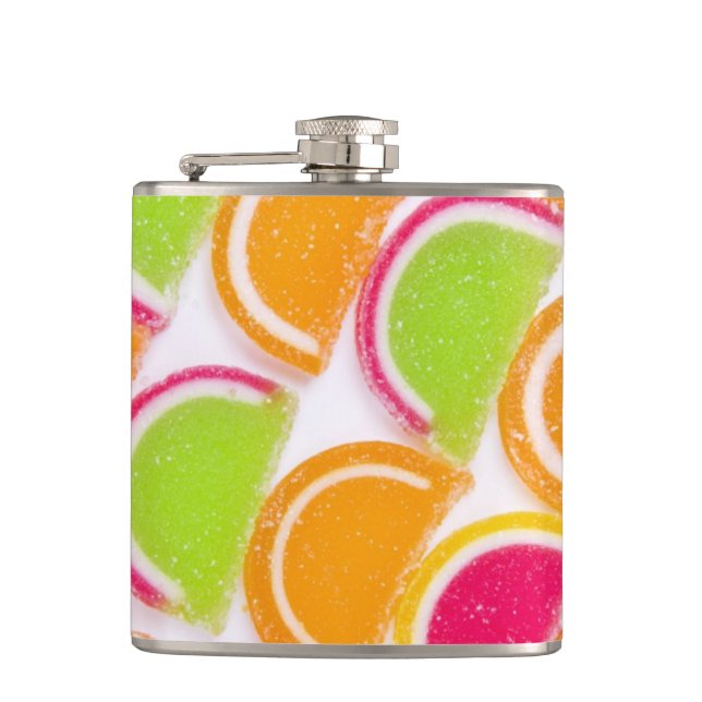Colourful Different Jelly Candy Hip Flask (Front)