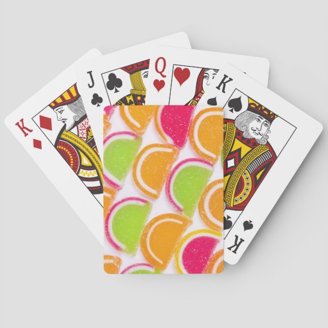 Colourful Different Jelly Candy Playing Cards (Back)