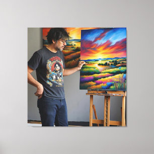 Colourful Digital 3D Canvas Art – Perfect Wall Déc