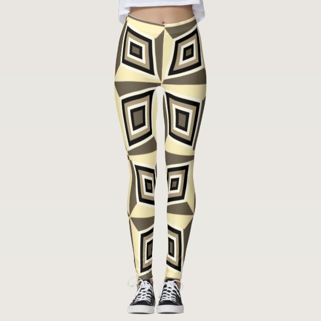 Colourful Digital 3D Design Leggings – Perfect Fit (Front)
