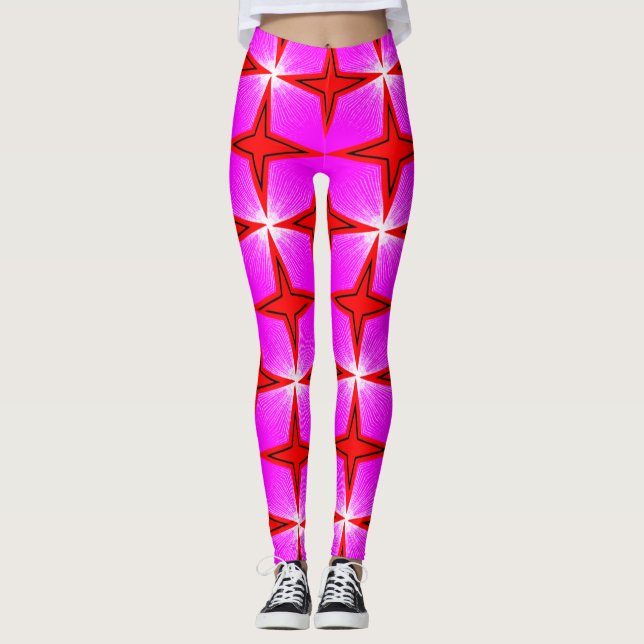 Colourful Digital 3D Design Leggings – Perfect Fit (Front)