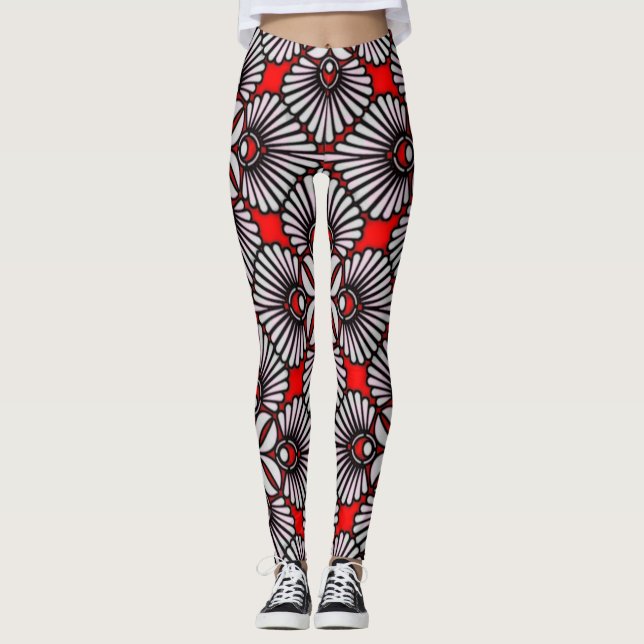 Colourful Digital 3D Design Leggings – Perfect Fit (Front)