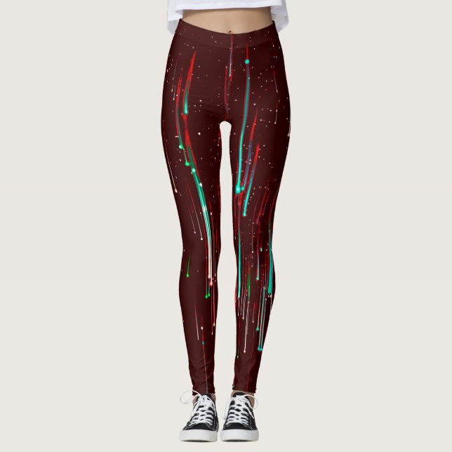 Colourful Digital 3D Design Leggings – Perfect Fit (Front)