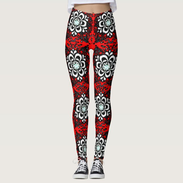 Colourful Digital 3D Design Leggings – Perfect Fit (Front)