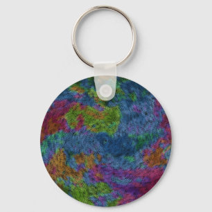 Colourful Digital Abstract Keychain