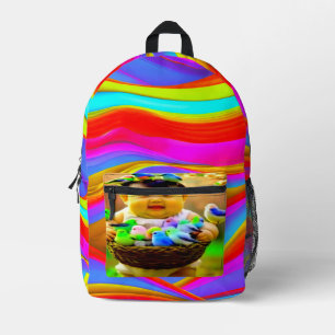 Colourful Digital Design Backpack – Perfect Size f