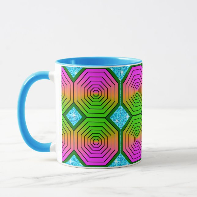 Colourful Digital Design Combo Mug – Perfect Size  (Left)