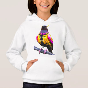 Colourful Digital Design Girl's Pullover Hoodie – 