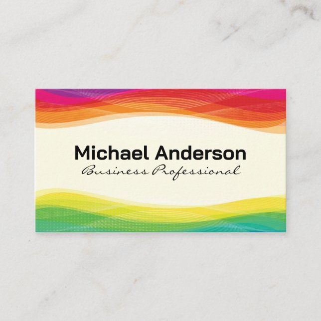 Colourful Digital Layers Business Card (Front)