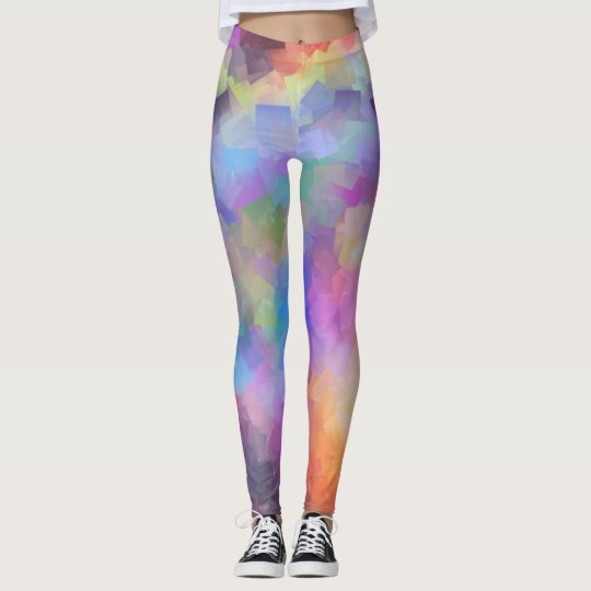Colourful digital pattern leggings