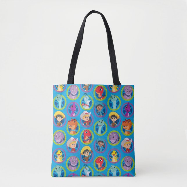 Colourful Dino Ranch Pattern Tote Bag (Front)