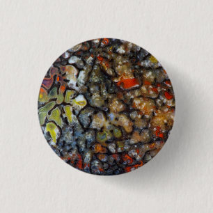 Colourful Dinosaur Bone 1 Inch Round Button