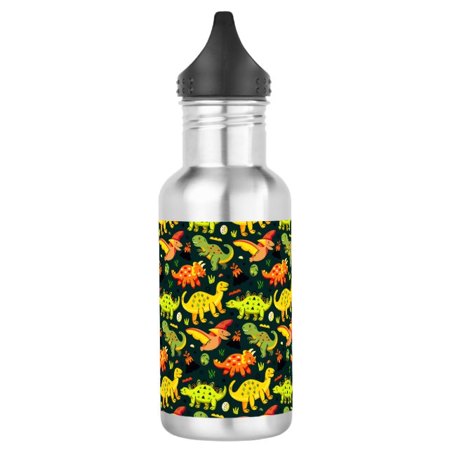 Colourful Dinosaur Pattern 710 Ml Water Bottle (Left)