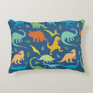Colourful Dinosaur Pattern Decorative Pillow