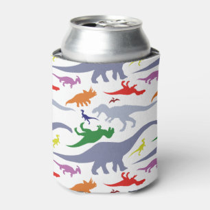 Colourful Dinosaur Pattern (Light) Can Cooler
