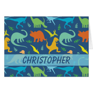 Colourful Dinosaur Pattern to Personalize