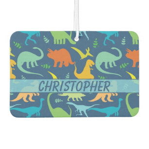 Colourful Dinosaur Pattern to Personalize Car Air Freshener