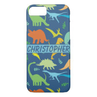 Colourful Dinosaur Pattern to Personalize