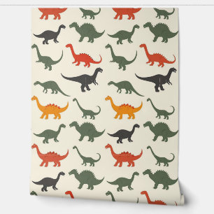 Colourful Dinosaur Pattern  Wallpaper