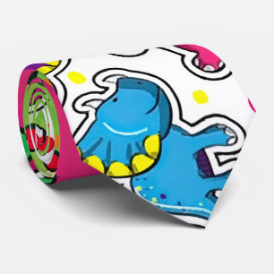 Colourful Dinosaur Seamless Pattern, Dinosaur Seam Tie