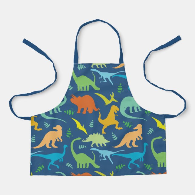 Colourful Dinosaurs Apron (Front)