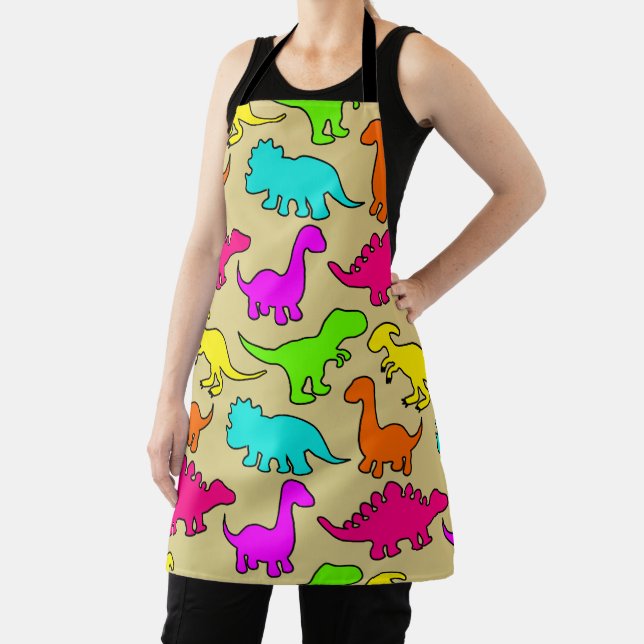 Colourful Dinosaurs Apron (Insitu)