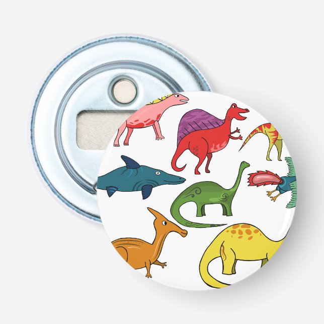 Colourful dinosaurs bottle opener (Front)