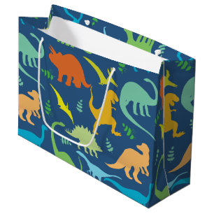 Colourful Dinosaurs Large Gift Bag