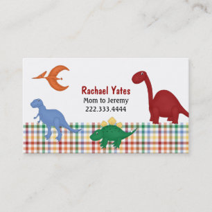 Colourful Dinosaurs Mommy Card