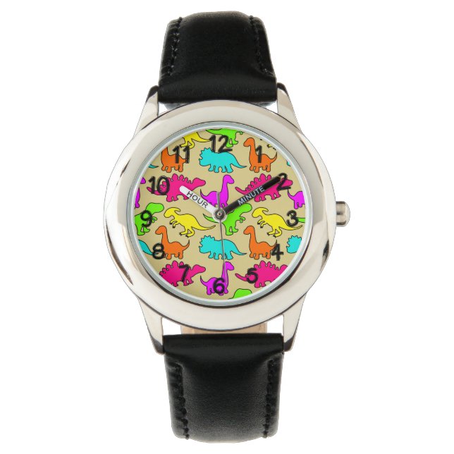 Colourful Dinosaurs Watch (Front)