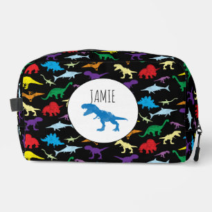 Colourful Dinosaurs Watercolor Kids Pencil Case Dopp Kit