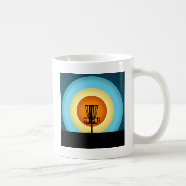 Colourful Disc Golf Basket Coffee Mug (Right)