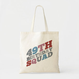 Colourful Distressed 49th birthday squad Tote Bag