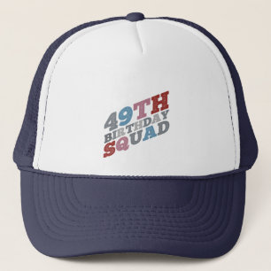 Colourful Distressed 49th birthday squad Trucker Hat