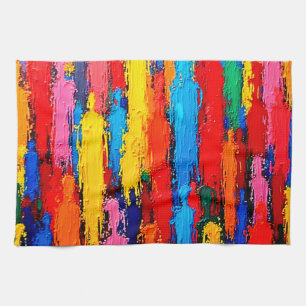 Colourful Diverse Human Connection Art Kitchen Towel