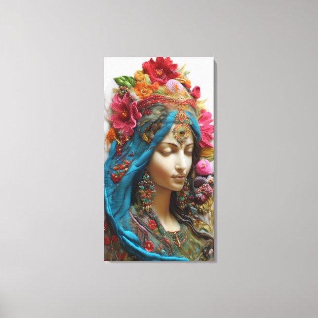 Colourful Divine Feminine Artwork Canvas Print (Front)