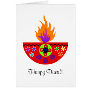Colourful Diwali Lamp Diya