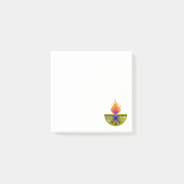 Colourful Diwali Lamp Diya Post-it Notes (Front)