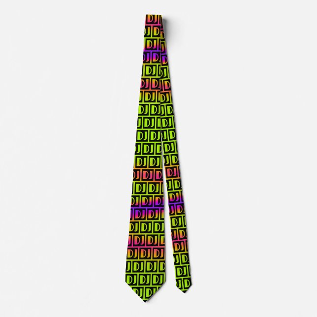 colourful DJ design Tie (Front)
