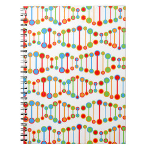 Colourful DNA structure pattern Notebook