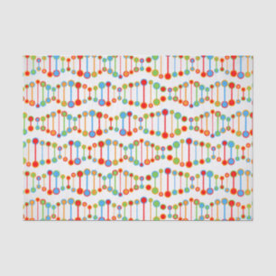 Colourful DNA structure pattern Tissue Paper