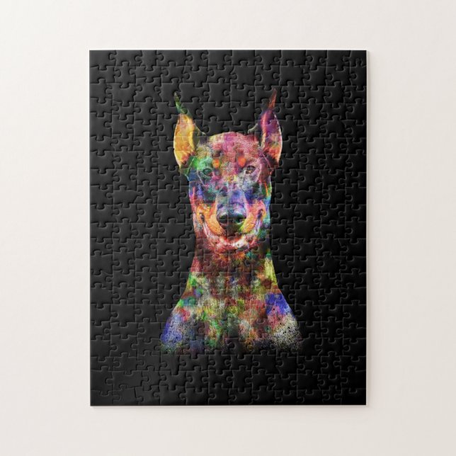 Colourful Doberman Dog Jigsaw Puzzle (Vertical)