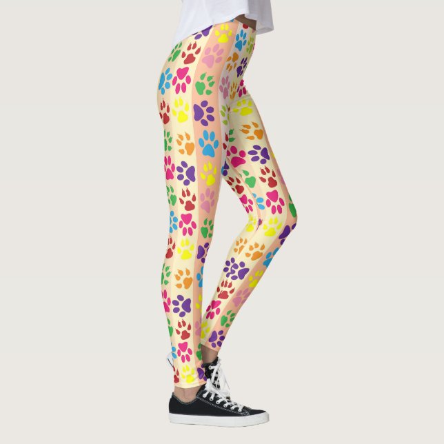 Colourful Dog and Cat Paw Legging (Right)