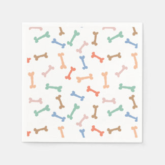 Colourful Dog Bone Party Napkin