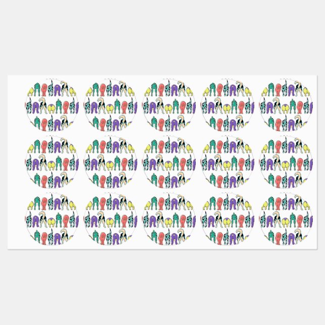 Colourful Dog Butts Pattern (Sheet)